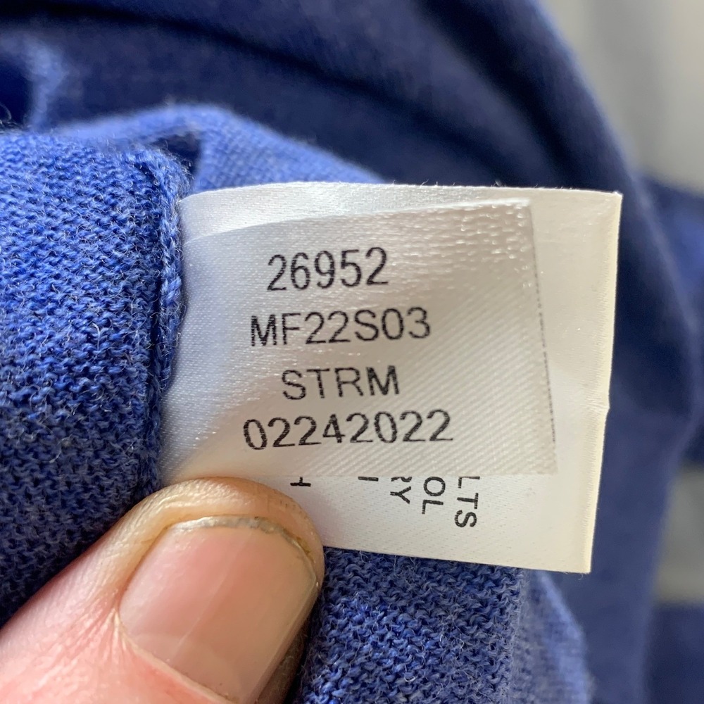 Peter Millar Sweater Men's Large Blue  1/4 Zip Merino Wool Golf Pullover - Picture 10 of 12